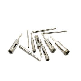 TMAX 10 pc 1/8 to 1/2 Inch Premium Diamond Coated Drill Hole Saw 1/8 Inch Shank for Dremel Rotary Tools