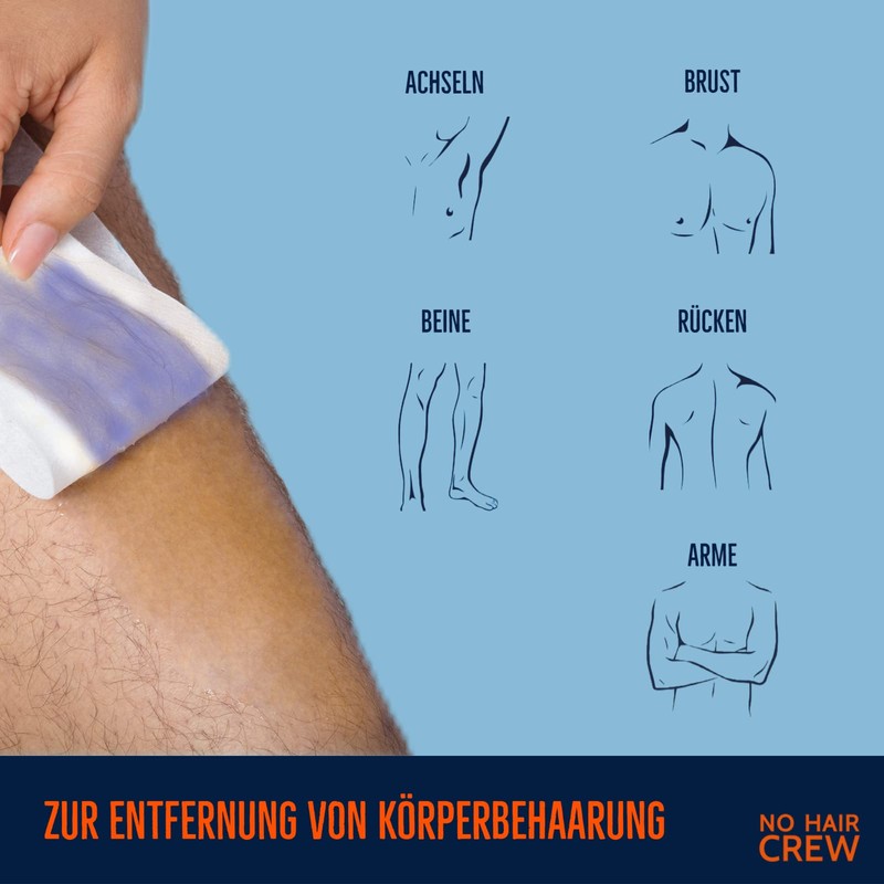 3 x NO HAIR CREW Cold Wax Strips for Body