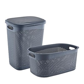 Smartware Katre Kirli Çamaşır Sepeti Ve Çamaşır Selesi Set Antrasit - ANTRASİT, Çok Amaçlı Çamaşır Sepeti ve Selesi, Çamaşır Sepeti ve Selesi Seti, Kirli Çamaşır Sepeti ve Selesi