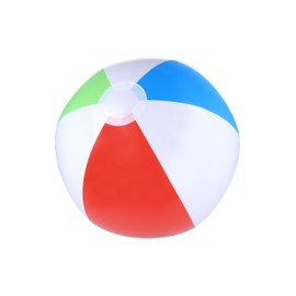 HENBRANDT Single Inflatable Beach Ball 40cm Red, Green, Blue and White Stripe Ball Kids Summer Fun Small Beachball Football Game Garden Paddling Pool Inflatable Toys for Children and Toddlers