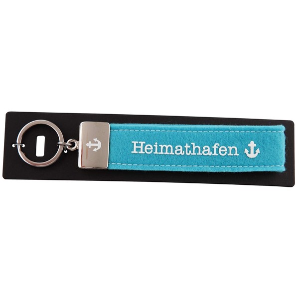 Depesche 4298-012 Loop Keyring Felt with Engraved Metal End and