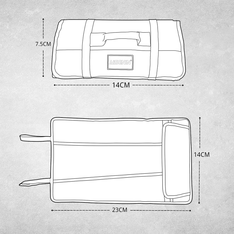 Finegift 36 Pockets Tool Roll Organizer Tool Roll Up Pouch,