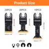 PECHAM 50PCS Titanium Oscillating Tool Blades, Universal Oscillating Multitool Blades