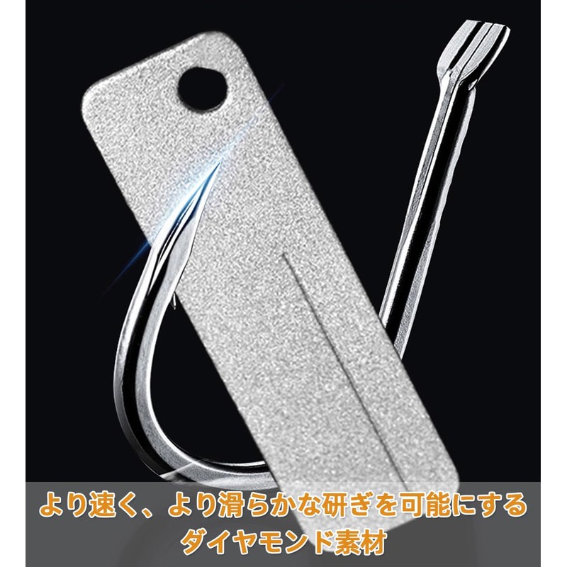 Renjzle Hook Sharpener, Set of 2, Diamond File, Fishhook Sharpener,