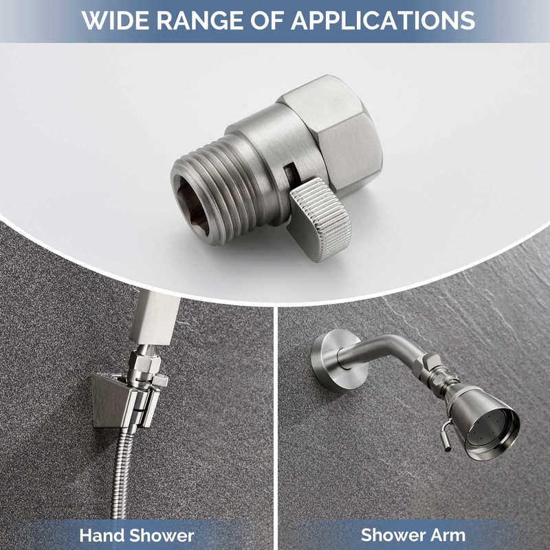 Water Flow Control Valve, Angle Simple Brass Shower Shut Off