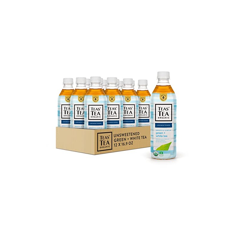 Teas' Tea Unsweetened Green White Tea 16.9 Ounce (Pack of