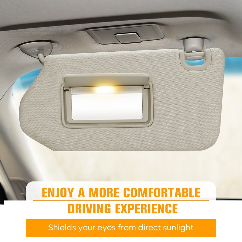 Left Driver side Sun Visor for 2013-2018 Nissan Pathfinder and