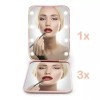 Mirror Portable LED Light Folding Compact Cosmetic Mirror 1X/3X Magnification