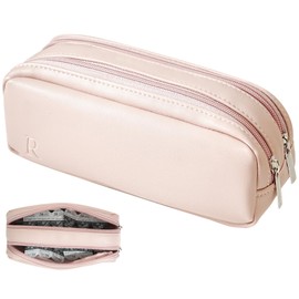 FQDGTFA Portable Daily Contact Lens Case Organizer, Traveling Contact Cases Bag with Clearly Labeled R & L, Water-Resistant Disposable Contact Lens Dispenser, Storage up to 60 lenses(Pink)