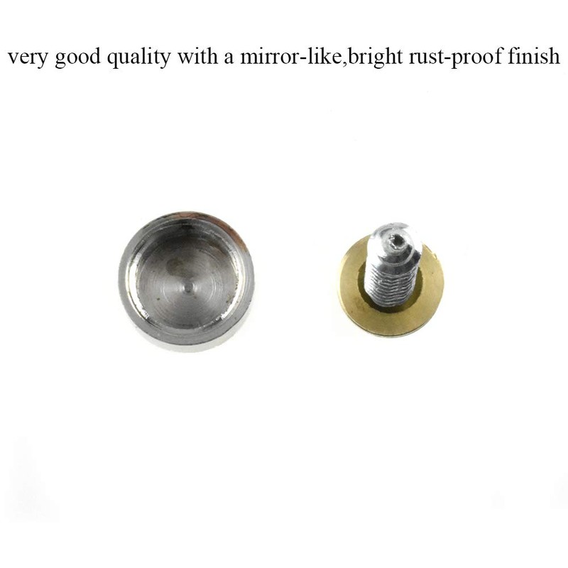 Hahiyo 10mm Diameter Mirror Screws Brushed Stainless Steel Solid Easy
