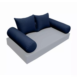 Unbranded SLIPCOVER ONLY S4 Outdoor Bolster Backrest Pillow Cover Knife Edge Queen AD101