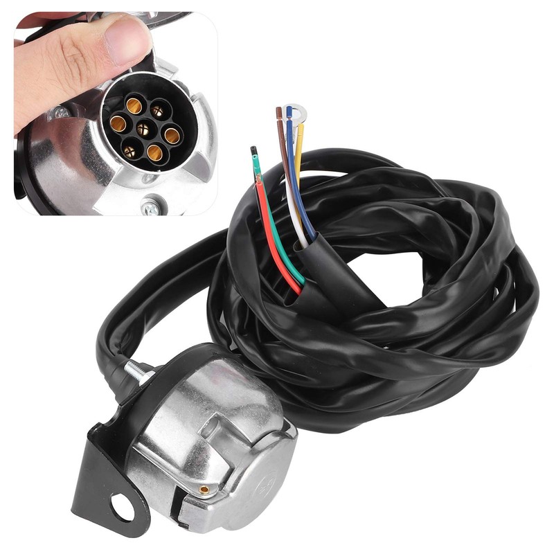 Trailer Connection, 7 Pin Connection Socket, Qiilu Trailer Socket Cable,