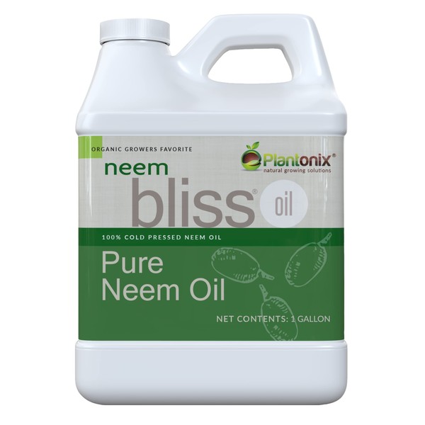 Neem Bliss - Pure Neem Oil for Plants - Organic Neem Oil Spray for Plants, 100% Cold Pressed Neem Oil - OMRI Listed Pure Neem Oil - Neem Oil Concentrate Leaf Polish for Plants (1 Gallon)