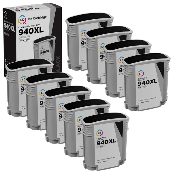 LD Products Remanufactured 940XL 940 Ink Cartridges HP C4906AN High