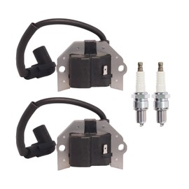 ENA Set of 2 Ignition Coil with Spark Plug 21171-0745 Compatible with Kawasaki FH601V FH641V FH661V FH680V FH721V FC290V Lawn Mower Engines Replacement for 21171-0742 21171-0713 21171-7049 21171-7039