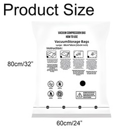 Weejian 8 Large Vacuum Storage Seal Bags, Space Saver Bags with Travel Hand Pump, Compression Airtight Sealer Bags for Clothes, Bedding, Pillows, Comforters, Blankets