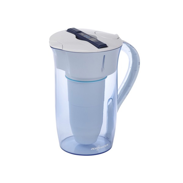 ZeroWater ZR-0810-4, 10 Cup Round Water Filter Pitcher with Water