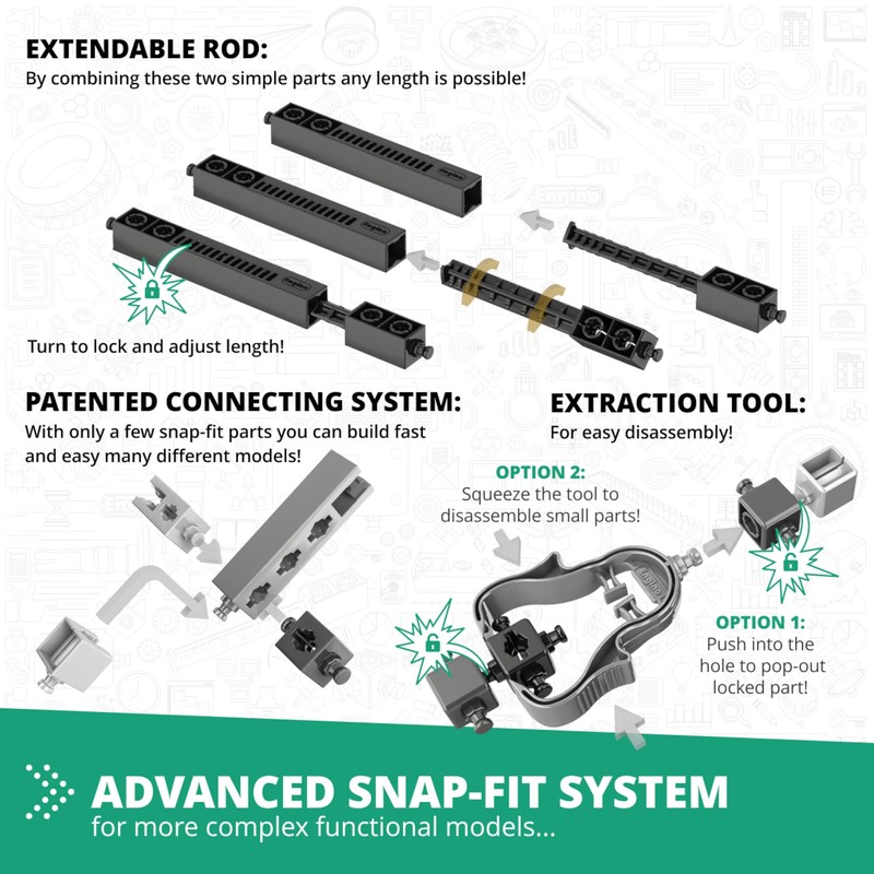 Engino STEM Toys, Mechanics: Levers, Linkages & Structures, Engineering Kits