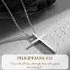 Ldurian Cross Necklace for Men | Bible Verse Inspirational Cross