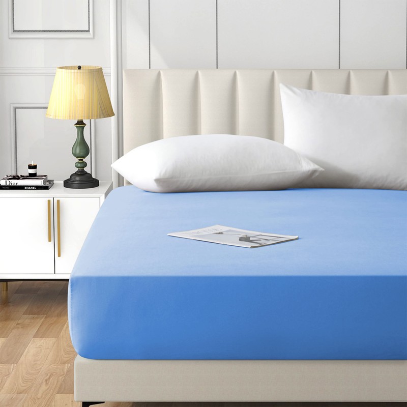 AMEHA Fitted Sheet Double 25 cm Deep Bed Sheets Easy