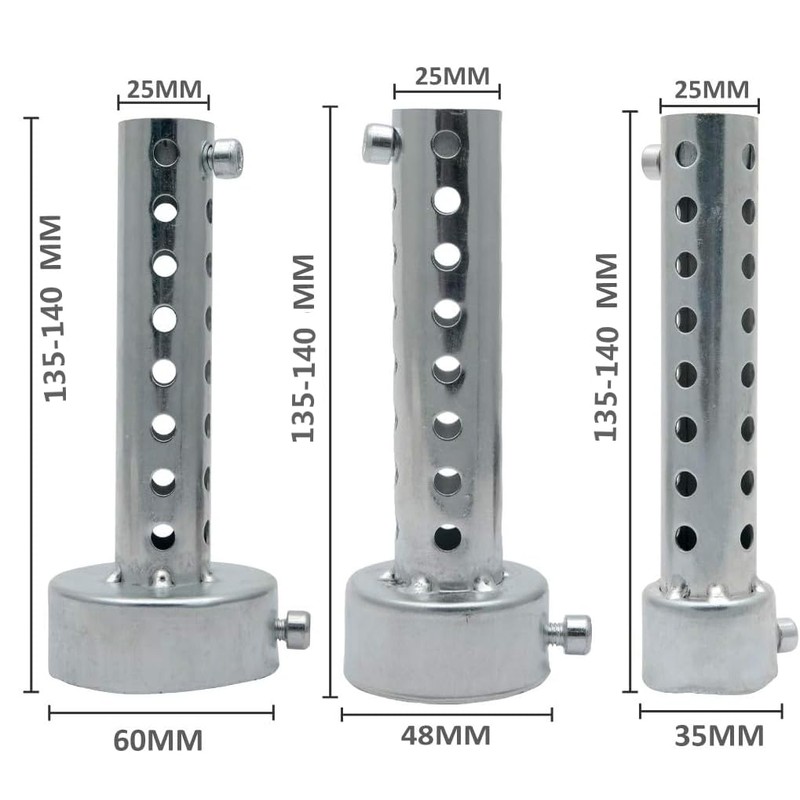 TOTMOX 1 x 35 mm universal motorcycle exhaust silencer DB