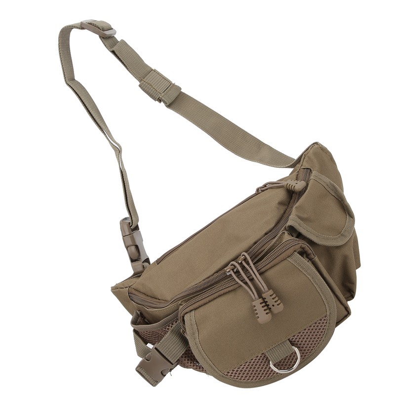 Fishing Bag Portable Polyester Storage Pack Bumbag Adjustable for Outdoor