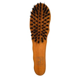 Thats me organic Professional Hair Brush Finger Shape "The Ergonomic" - Made of Pear Wood & Boar Bristles - Ideal for Curls & Thick Hair - Natural Hair Brush for Everyday Use