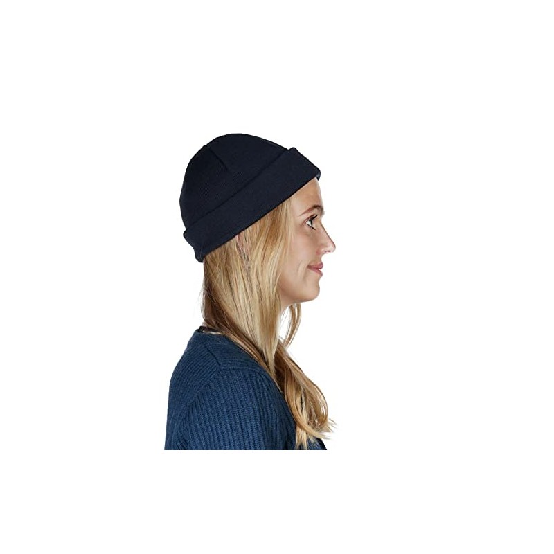 HANSEHELD Knitted Hat Sea Bear Cotton Docker Hat Short Flat,