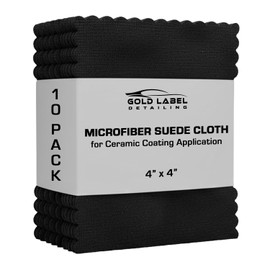 Paño de microfibra de 4 x 4 pulgadas, marrón, sin bordes, ultra suave, paquete de 10