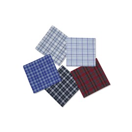 JukLoos Men's Handkerchiefs,100% Soft Cotton Pocket Handkerchiefs for Men Cotton 5 Pack