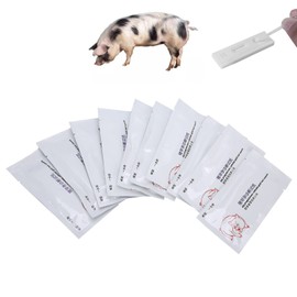 Pig Pregnancy Test Strip, Pack of 10 Disposable Pig Pregnancy Test Strip Early Pregnant Detection Testing Tool Veterinary Equipment Livestock Supply for Pig Early Pregnancy Testing