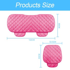 CGEAMDY Universal Car Seat Cover Seat Cushion Plush Non-Slip Chair Soft Breathable Seat Cushion for Most Cars SUVs (Pink1)