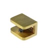 HEVSTIL 2-Pack Glass Clamp,Brass Glass Clamps No-Drill-on-Glass Glass Holder Bracket