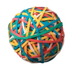 School Smart Rubber Band Ball, Multiple Color