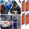 HunnmingRe 4 Set 11ft Auto Repair Shop Feather Flag Kits