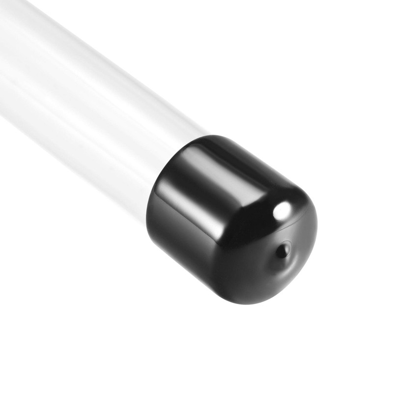 sourcing map Transparent Rigid Storage Tubing with Lids Clear Small