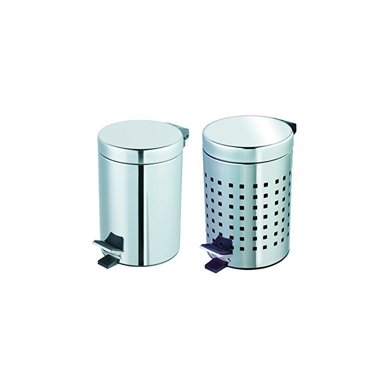 Wenko 15495100 Exclusive cosmetic pedal bin Shiny, capacity 3 L,