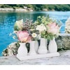 Jinfa Handmade, Small, Ceramic, Decorative Flower Vases, Set of 7