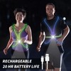 Ni-SHEN LED Reflective Running Vest with Front Light,Running Lights for