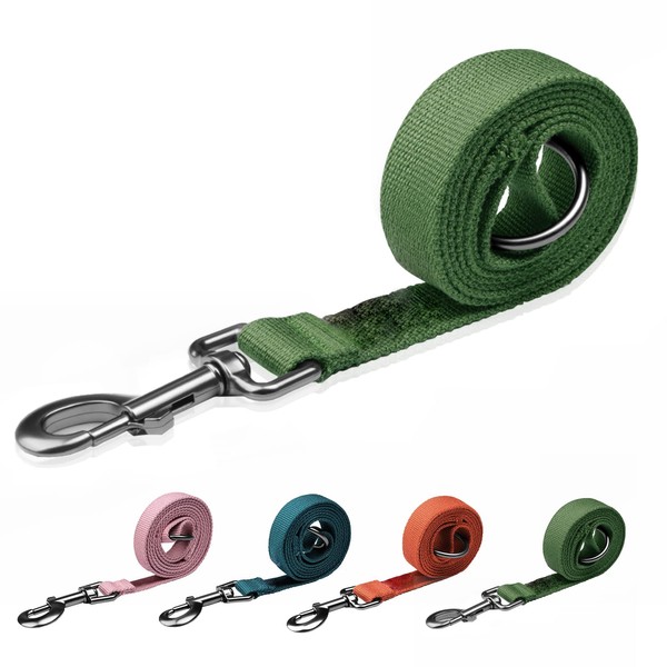 Pawhuggies Olive Green 4 FT Dog Leash for Medium Dogs