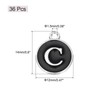 MECCANIXITY 36pcs Pendants Letter Charm Initial Charm Double Sided Enamel