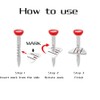 Toolzia Golf Tees 4 Pcs Adjustable Height 33-55mm Reusable Plastic