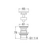 SANEI Pop Up Horizontal Hole Drain Plug H3312-32