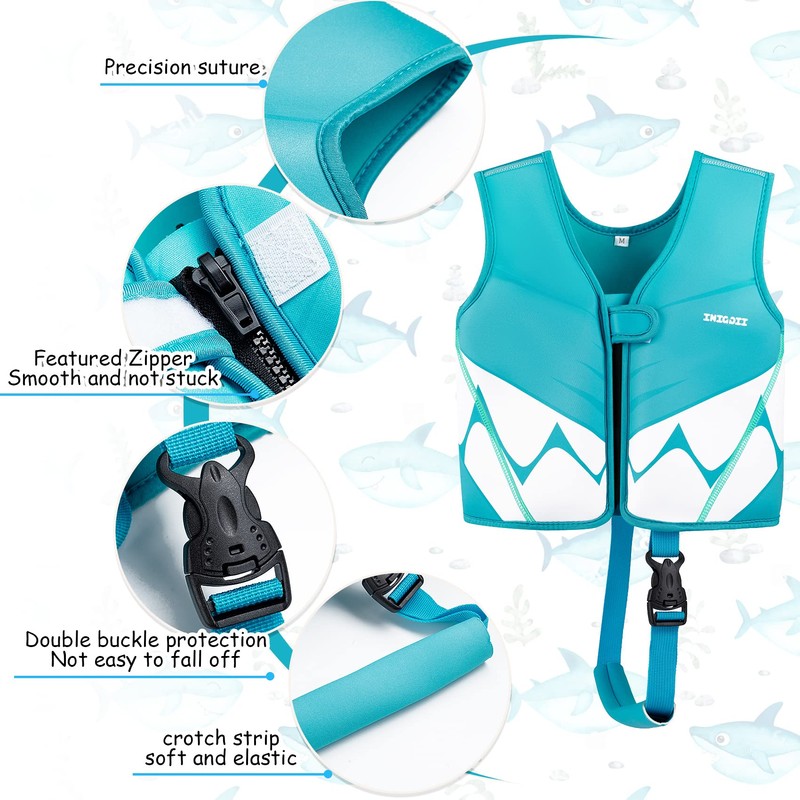 INIGGII Toddler Swim Vest, Swim Jacket for Kids, Infant Swim