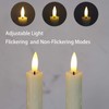 Mavandes Flameless Flickering Taper Candles Two Remote, 7.5 Inch Ivory