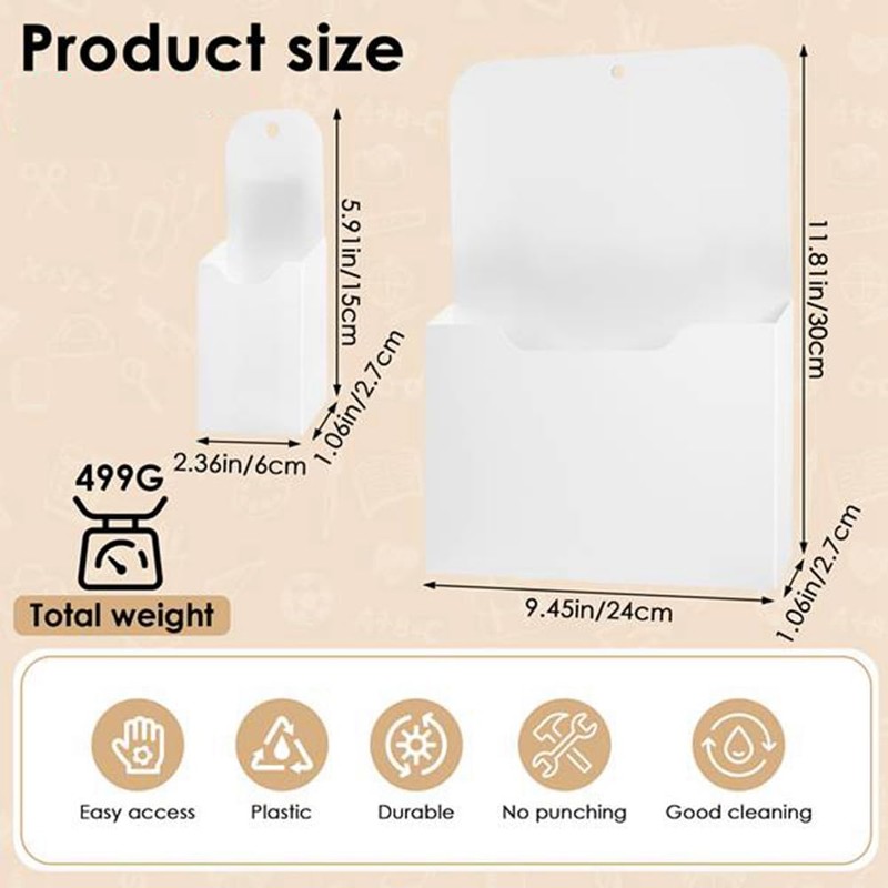 AWAOVV 1Set Magnetic Storage Box Whiteboard Pencil Holders School Supplies,