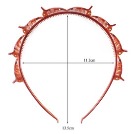 KingYH Pack of 2 Hair Bands with Clips and 2 Hair Holders Hair Twister Headband Bangs Hairstyle Hairpin Double Bang Hairpin Hairstyle Aid Headband Non-Slip for Women and Girls Black and Brown