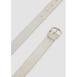 s.Oliver Leather Belt with Pin Buckle, silver