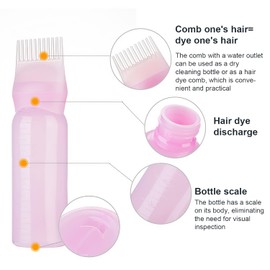 2 Pack Root Comb Applicator Bottle and Scalp Massager Shampoo Brush Hair Coloring Dye for Home Salon Comb Applicators