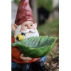 Hi-Line Gift Ltd. Funny Garden Gnome Holding Bird Bath Resin